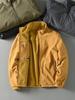 Men's Reversible Windproof Waterproof Stand Collar Jacket: Autumn-Winter Plus Velvet Warm Casual Outerwear