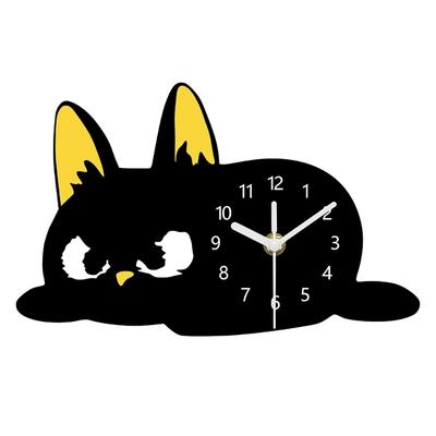 Decorative Tabletop Clocks Silents None Ticking Analog Clock Cats Desk Clock Home Decors for for Living Room Office