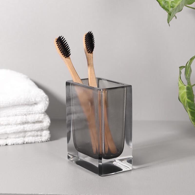 Nordic Resin Bathroom Dispenser & Toothbrush Holder Set
