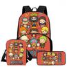One Piece Lightweight 3PCS School Backpack Set with Front Pocket, Crossbody Bag and Pencil Case, Unisex for Boys Girls Age 6-10