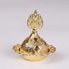 New Gold Incense Burner Middle East Arab Star Moon Incense Holder Hollow Metal Censer Home Decoration