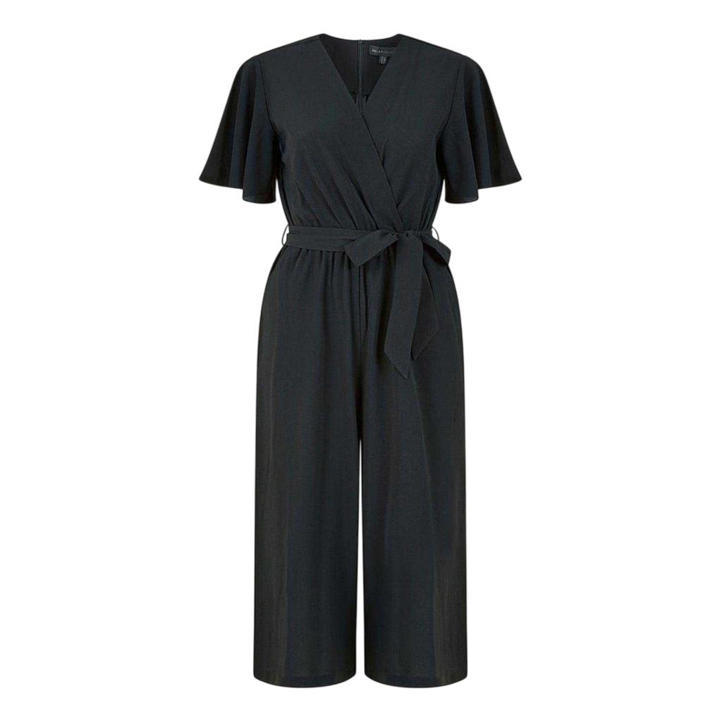 Mela London Womens/Ladies Cropped V Neck Angel Sleeve Jumpsuit