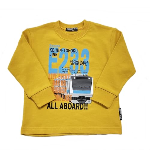 

Kiejun Kids JR Line Train Sweatshirt, Keihin-Tohoku Line, E233, JR East, Railroad Crossing Design, Long Sleeve, Boys, Size 100-130cm, K661 (Size 110,