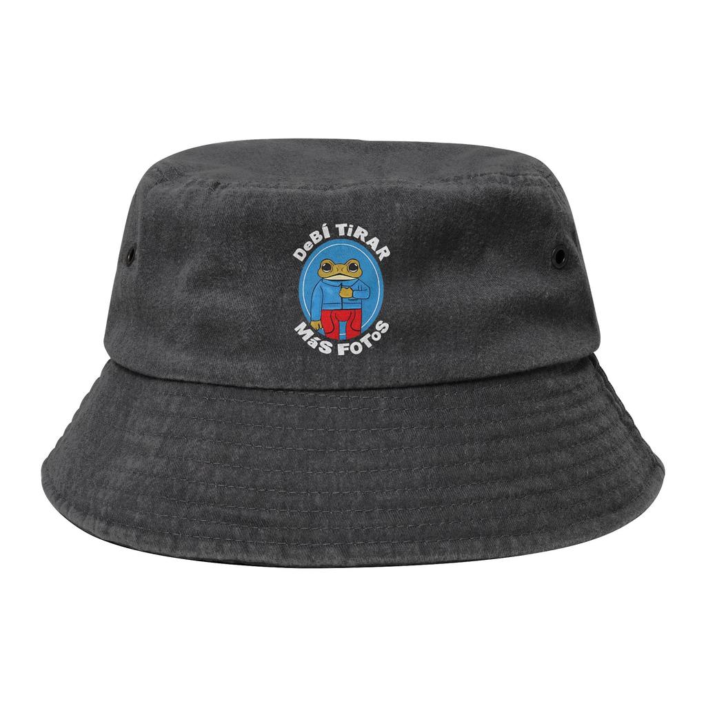 Hip Hop Dtmf Bad Bunny Sapo Concho Ropucha Kapelusz Bucket Mężczyźni Kobiety Składany Sporty Plenerowe Spłowiony Denim Kapelusze Wędkarskie Nakrycia Głowy Podróżne