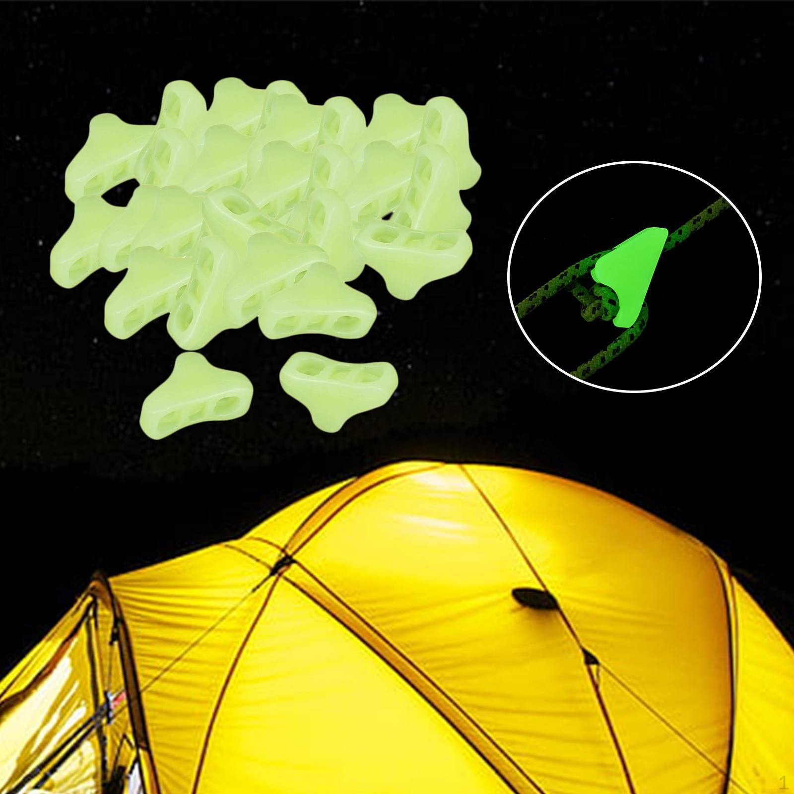 

30 X Fluorescent Tent Rope Buckle Adjusters, Guyline, Cord Tensioners, 2.3cmx0.8cm