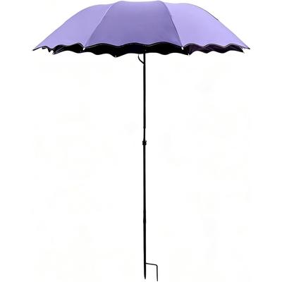 Multipurpose Sun Shade Umbrella with Ground Stake, UV Protection Rainproof Canopy for Plants, Outdoor Sports, Beach, Fishing, Travel - 37.4" X 49.2"
