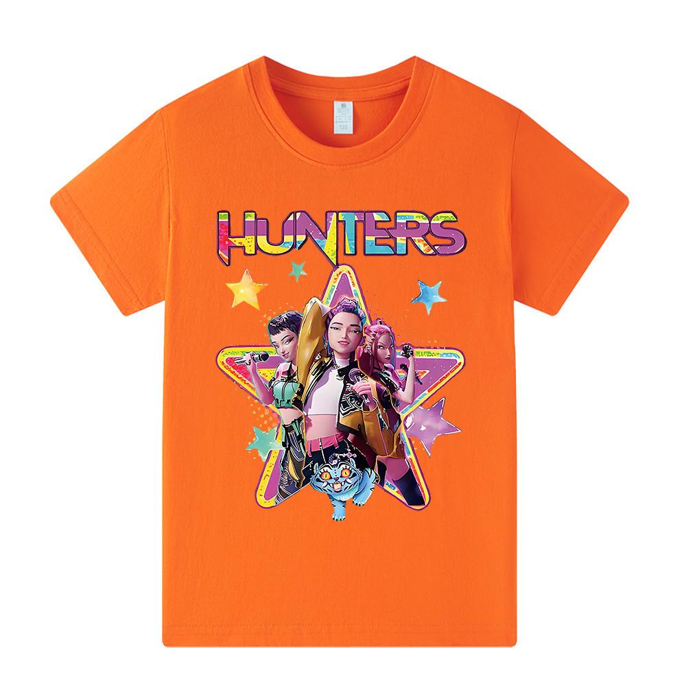 A1197 Kids Boys Girls Kpop Rumi Zoey Mira Print Short Sleeves T-shirt