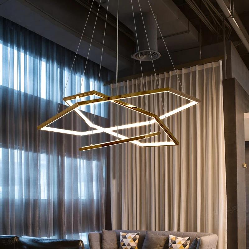Modern LED Chandeliers For Living Dining Room Bedroom Indoor Hanging Light Stainless Steel Pendant Lamp Creative Lighting Fixtur