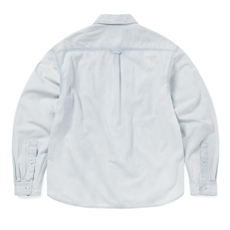 ThIs Is Never That Tnt Daniel Johnston Faded Chambray Shirt Light Blue