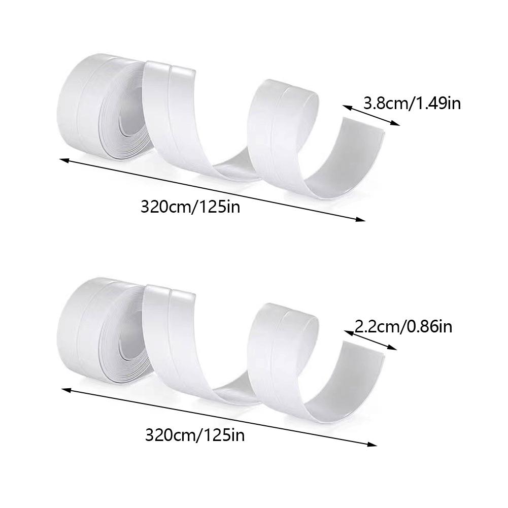 1 Roll Caulking Waterproof Anti-Mold Sealing Tape Bathroom Shower Toilet Adhesive Gap Cover Kitchen Crevice Sealant Tape