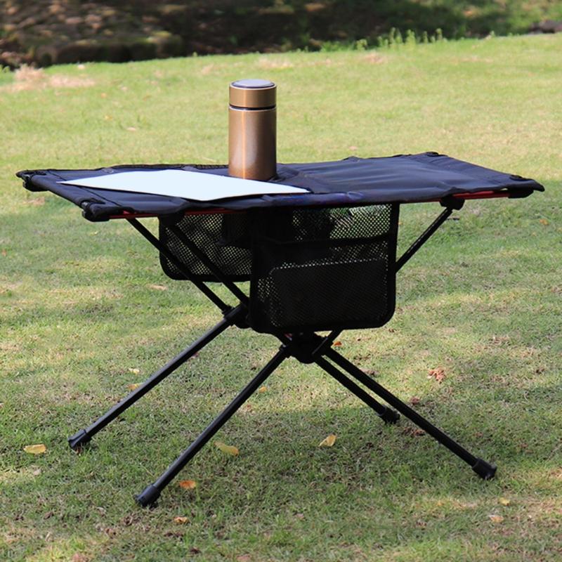 Portable Aluminium Alloy Camping Table Lightweight Outdoor Folding Garden Table with Cups Holder For Picnics Hiking BBQ