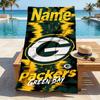 Personalized Name Green Bay Packers Printed Beach Towel,a Quick-drying, Absorbent Mat Suitable for the Beach, Pool, Gym, and Travel Fans Gift 73