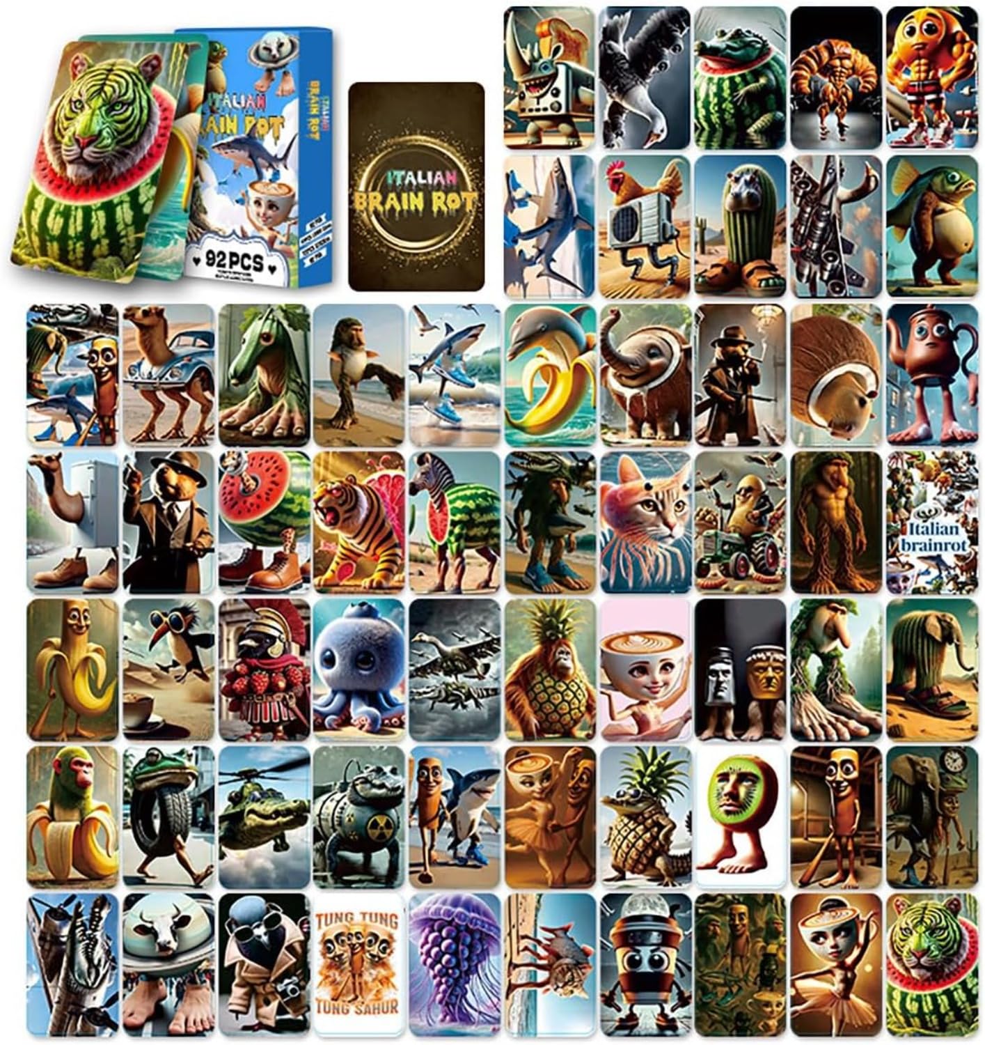 

Tuntuntunsaful Lomo Cards, 60 Trading Cards + 32 Stickers, Storage, Commemorative Cards, Moe Merchandise, Kids Birthday Gift [Parallel Import]