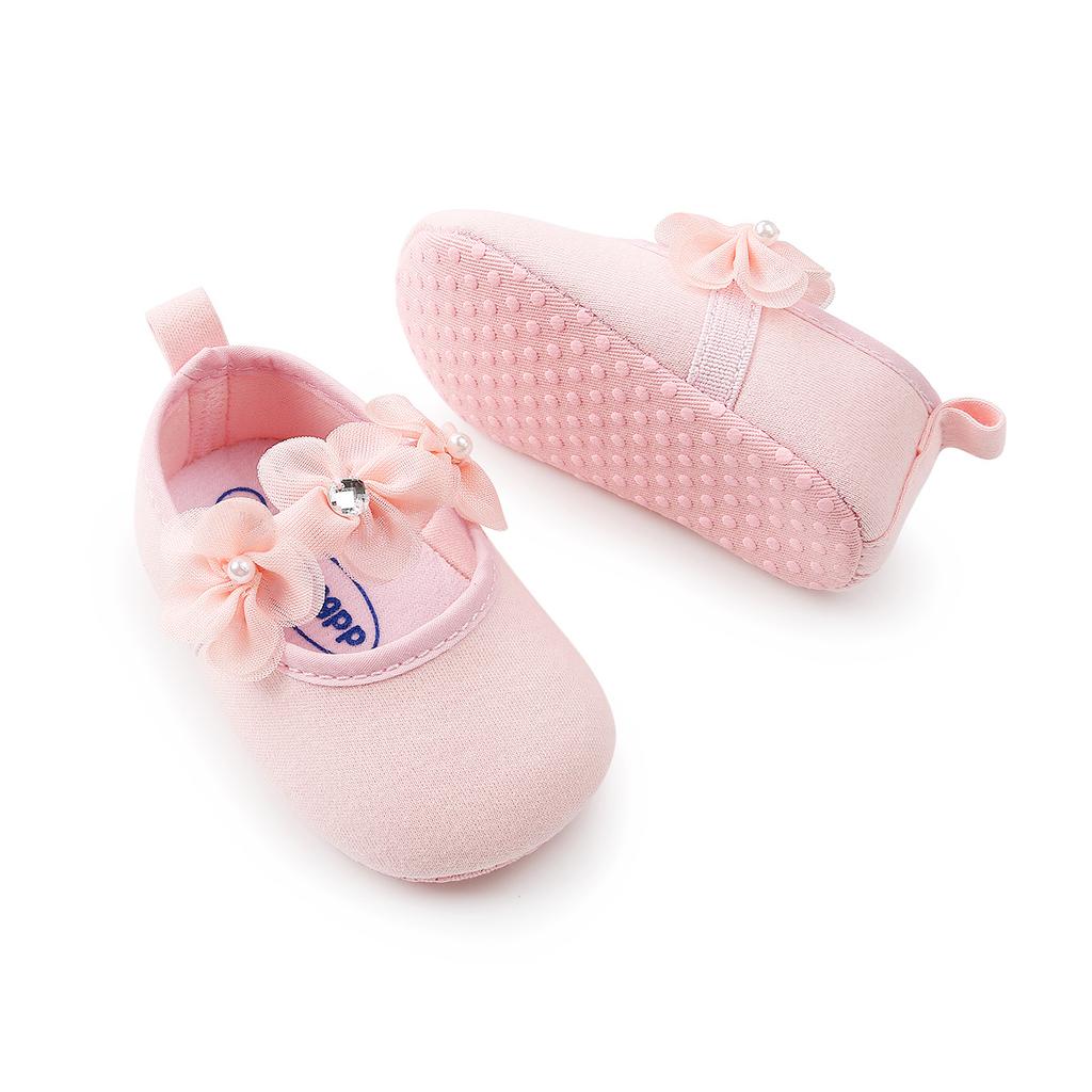 MYGGPP Kleine Blumen-Kleinkindschuhe mit weichen Sohlen, Babyschuhe, Schuhe mit weichen Sohlen, Prinzessinnenschuhe