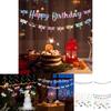 Decorações de Festa de Aniversário com Tema de Insetos e Libélulas Com Bandeirinhas Coloridas Giratórias e Etiquetas Penduradas Para Evento Infantil