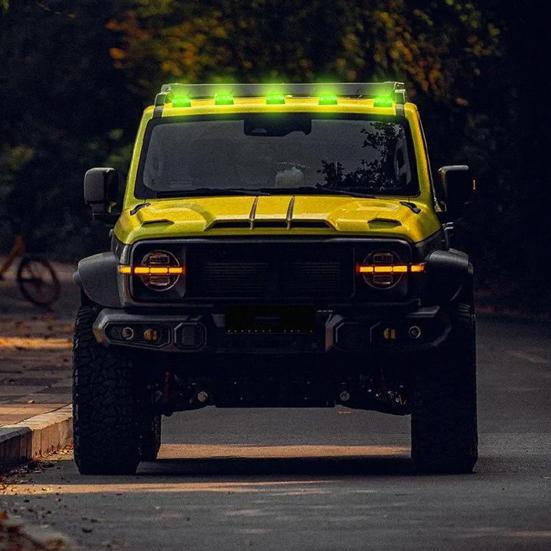 Solarbetriebene Fahrerhausleuchten für LKW Drahtlose Solar-LED-Leuchten Wetterfest 7 Farben