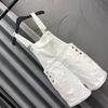 Denim Rompers Women Summer Baggy Solid Wide Leg Harajuku Students Stylish Korean Style Pure Colors Sweet Playsuit