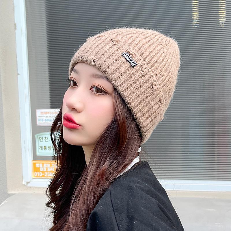 Hat Outdoor Women Hats Warm Chunky Knit 