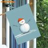 1pcs Winter Christmas, Snowman Pattern (4) - FlagDouble-sided Garden Flag Courtyard Decoration, Outdoor Decoration, Lawn Decoration, Flag Only