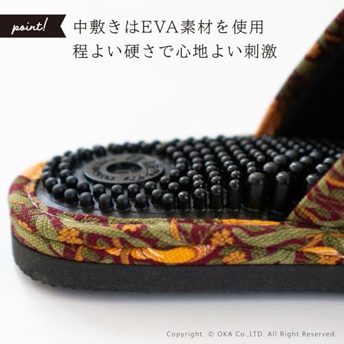 Oka Pimpernel Health Sandals, Unisex, Large (Fits feet up to approximately 25cm), Red (Made in Japan, Healthy, Morris, Washable)