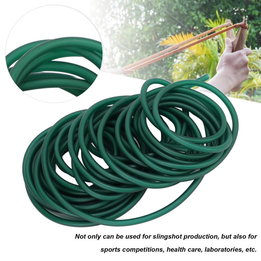 Latex Rubber Tube Green Highly Elastic Natural Rubber Band for  Catapult Outdoor Hunting Fitness Exercise