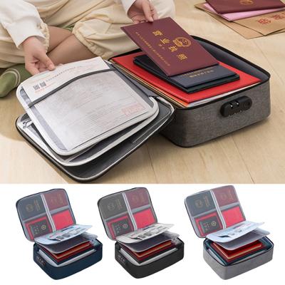 Documenten Organizer Folio Opbergtas met Handvat Ritssluiting Grote Capaciteit Waterdicht