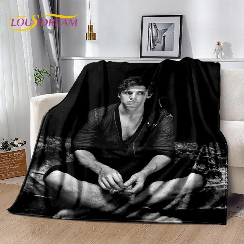 Movie Tv Actor Cute Evan Peters Soft Plush Blanket,Flannel Blanket Throw Blanket For Living Room Bedroom Bed Sofa Picnic Cover