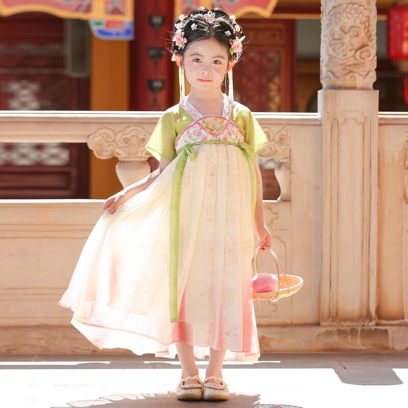 Bamino Girls' Green Hanfu Princess Dress