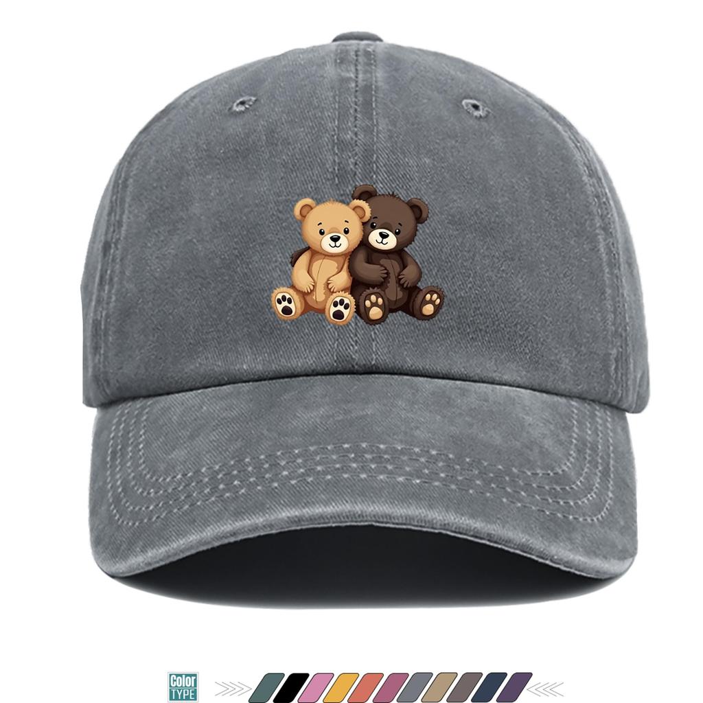 Outdoor Sports Style Teddy Bear Print Baseball Cap Breathable Adjustable Duckbill Hat AllSeason MultiFunctional Outdoor Hat