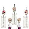 Of The Day Dead Party Decorations With Skull Paper Straws For Event Decor