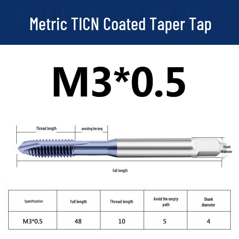 Jundingying TICN Spiral Point Tap M3*0.5