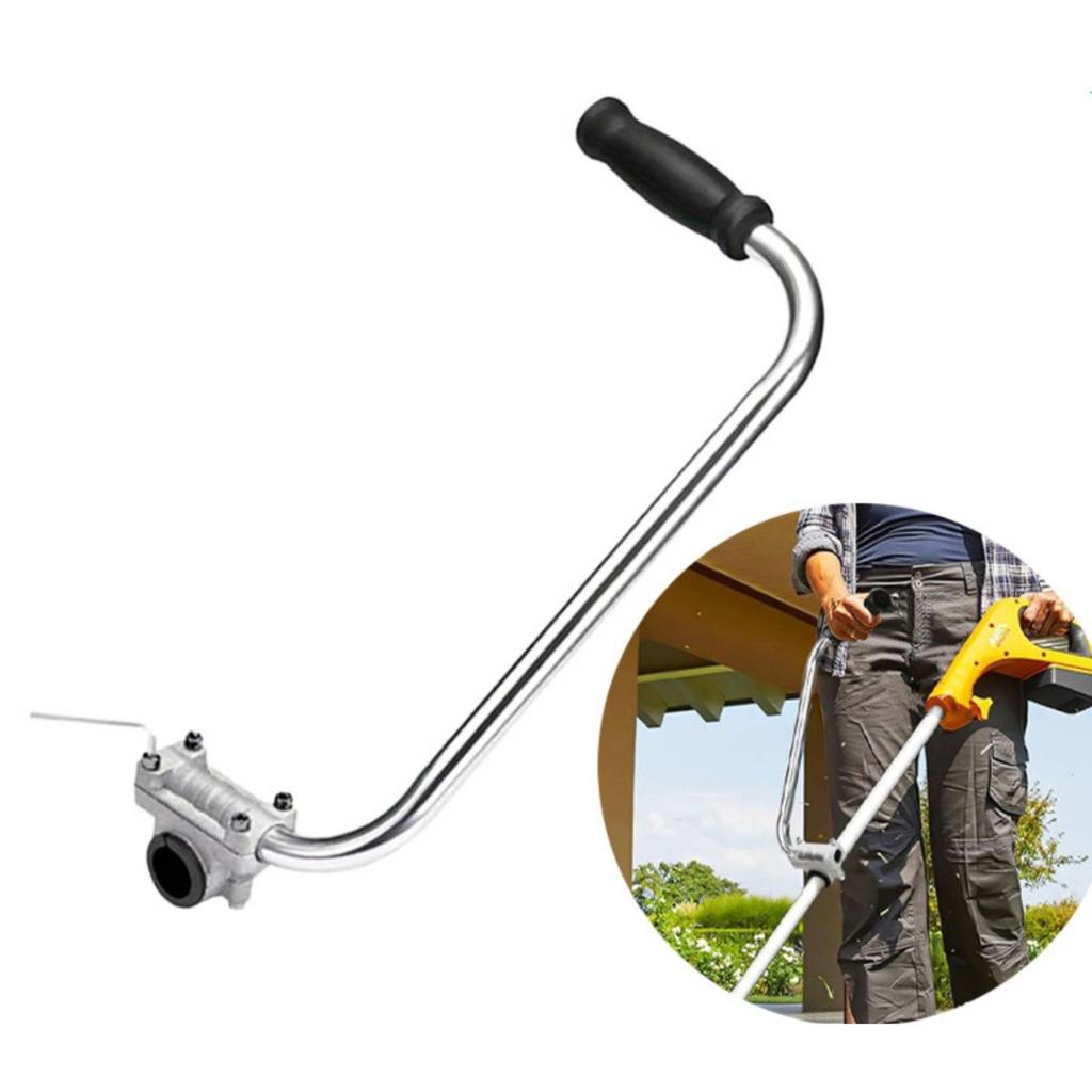 Garden Trimmer Handle Auxiliary Handlebar Curved for Lawn Maintenance