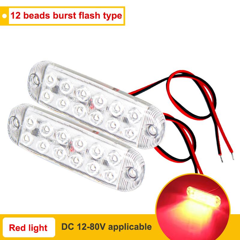 SEAMETAL 12smd LED Strobe Warning Light Strobe Grille Flashing Lightbar Car Truck Beacon Lamp Amber Yellow Traffic Lights 12V-80V