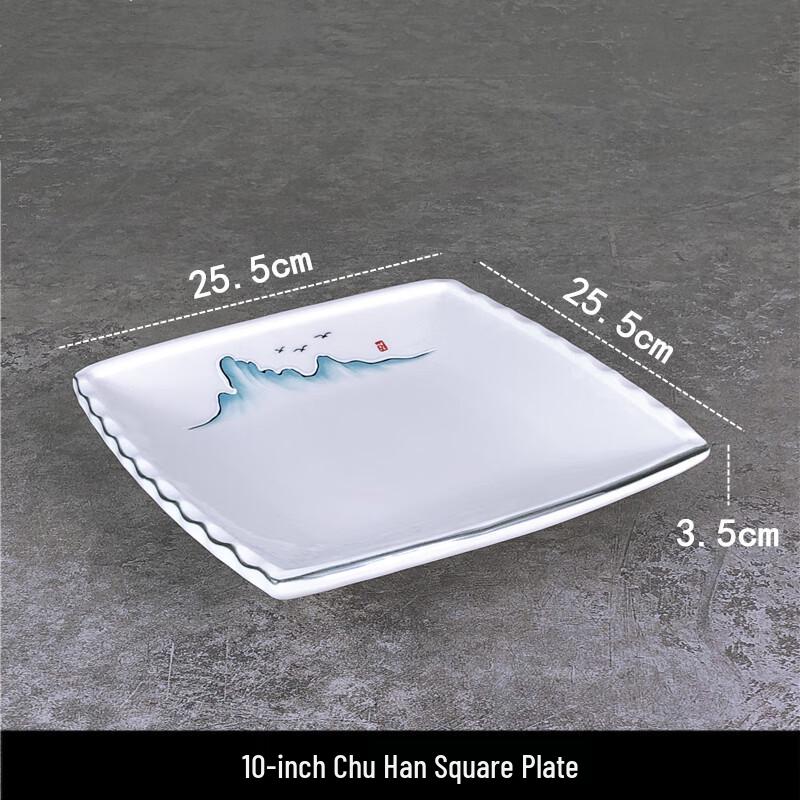 

Tian Yajing Creative 10-inch Square Ceramic Dinner Plate