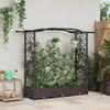 Elevated Planter with Trellis and Hanging Roof Brown 169 X 40 X 125 Cm PP