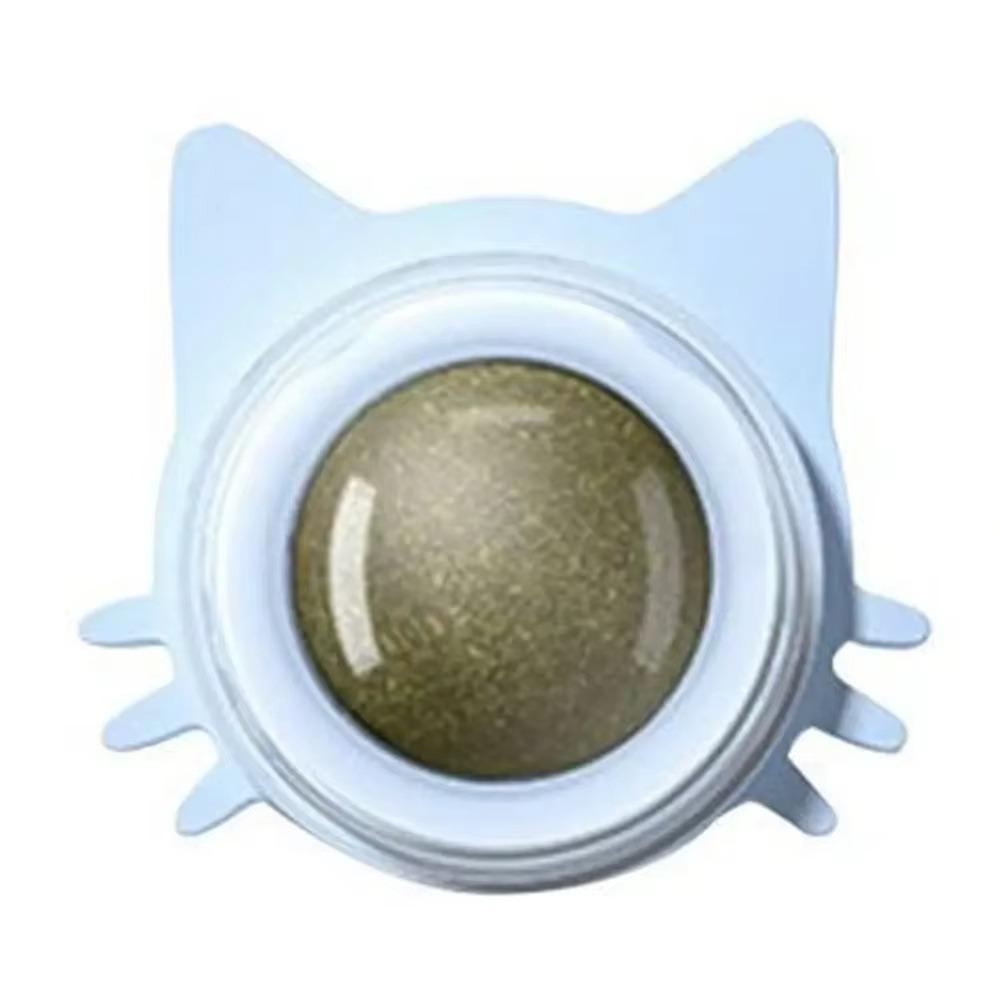 

2025 Rotatable Catnip Ball Healthy Promote Digestion Cat Wall Stick-on Sugar Licking Natural Cat Ball синій