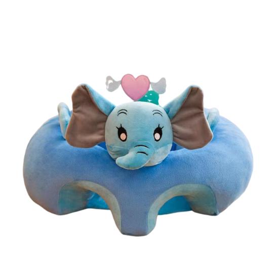 

Детский диван-стул с изображением животных из мультфильмов, детское сиденье с отверстиями для ног, ручками, нескользящим дном, диван-стул с поддержкой спинки для сидящих младенцев B Elephant