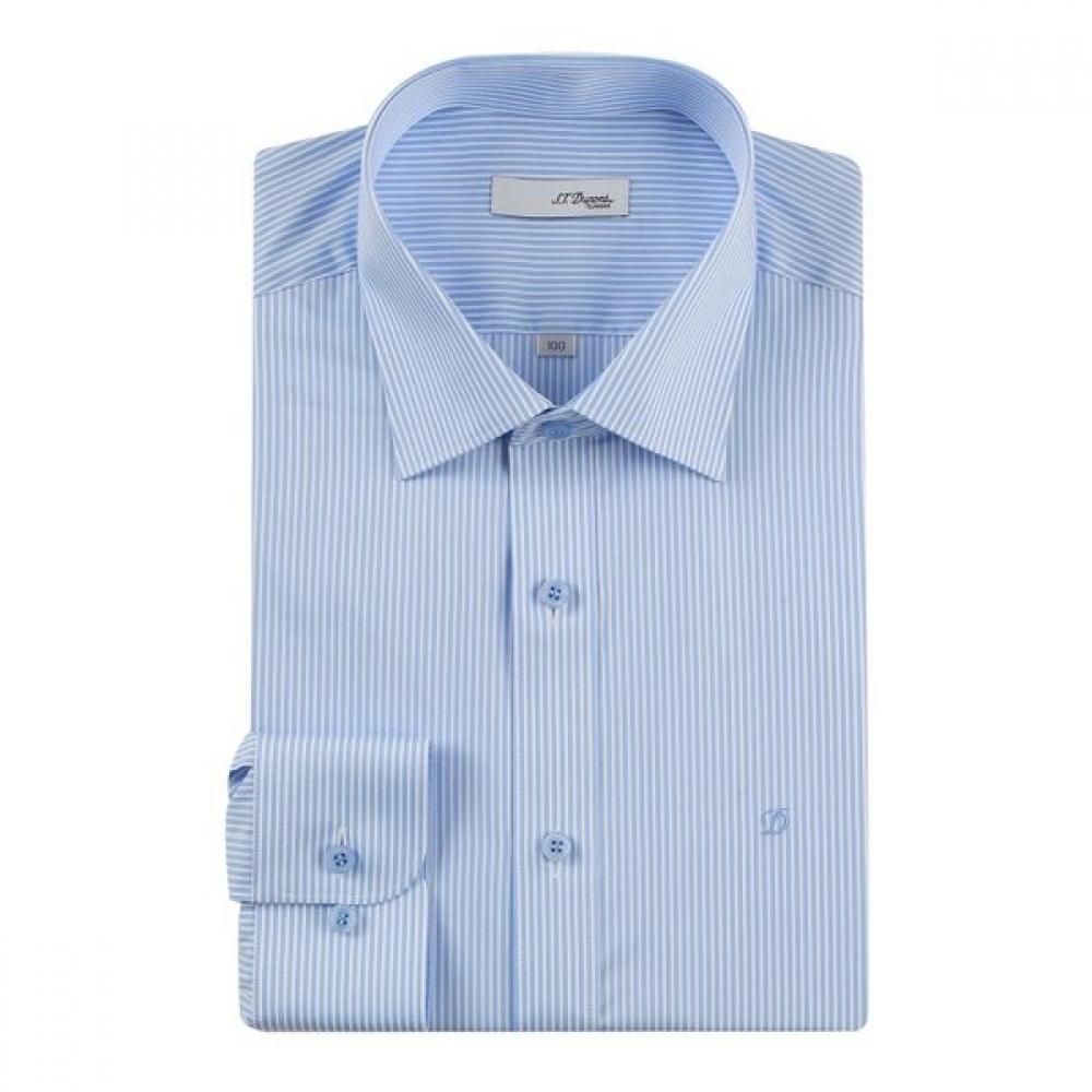 S.t. Dupont 25 Ss 120s Cotton 100  Twill Stripe Long Sleeve Slim Fit Shirt 2 Cho