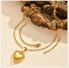 Cubic Zirconia Heart Locket Necklace for Women, Stainless Steel Openable Love Shape Pendant,18k Gold Plated Birthday Gifts