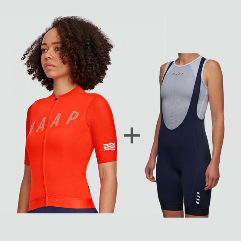 MAAP Short-sleeve Suit Bicycle Mountain Biking Moisture Absorbent Breathable Outdoor Sports Women's Style