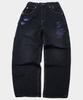 SOME PLACE Color Embroidery Stitch Point Balloon Straight Fit D-Ring Washed Denim Pants _ 2 Colors