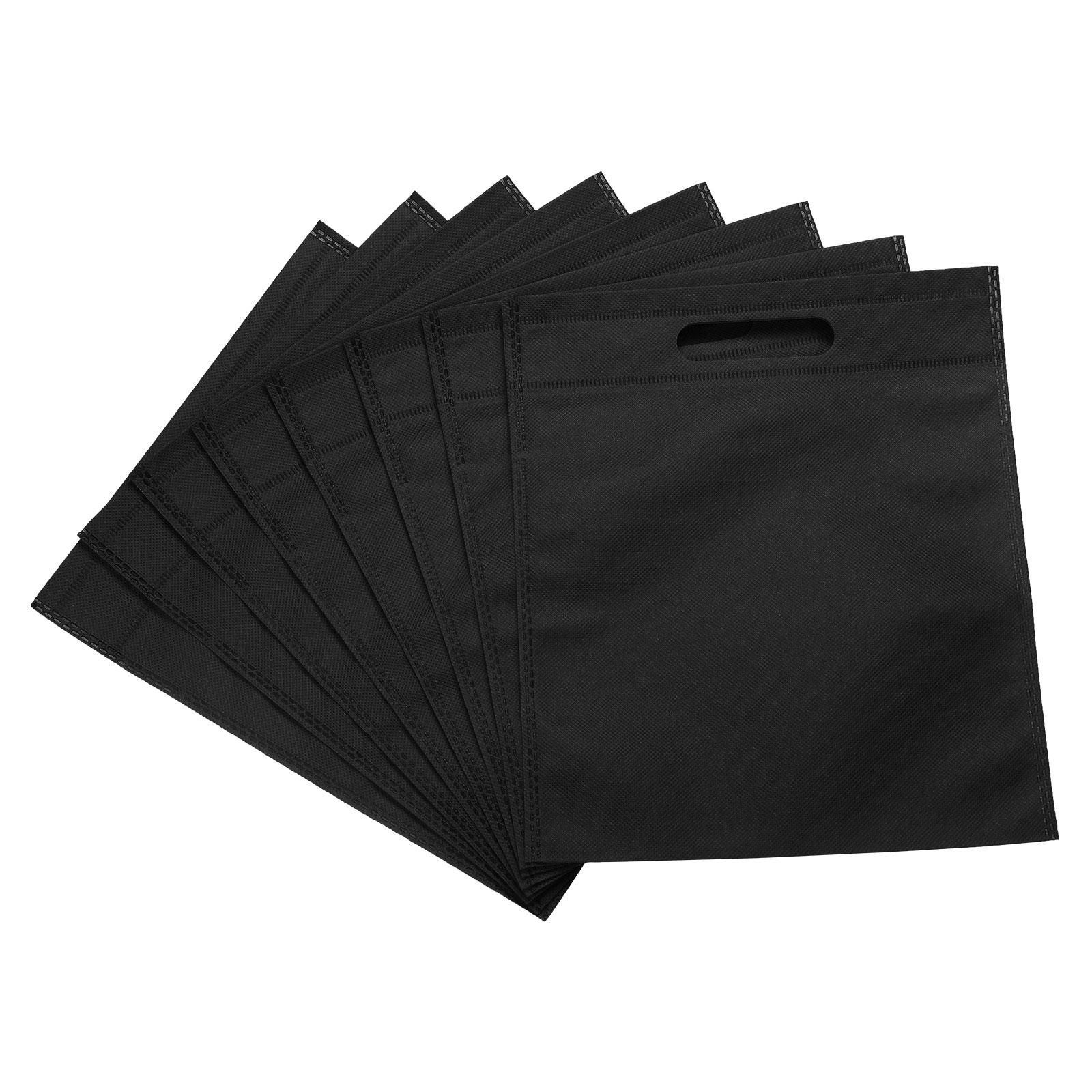 

Нетканые сумки-тоут 24 штуки многоразовые пакеты для угощений с ручками для покупок свадебной вечеринки чёрный