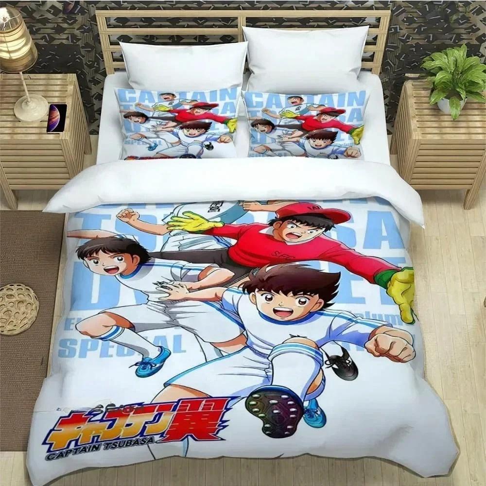 New Anime C-CAPTAIN TSUBASA Bedding Sets Duvet Cover Set With Pillowcase Twin Full Queen King Bedclothes Bed Linen Home Textiles