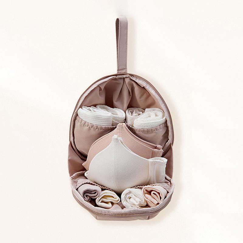 1Pcs Portable Travel Underwear Socks Bra Organizer Bag Polyester Fiber Handheld Storage Bag For Intimate Clothes Ball Shaped
