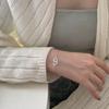 S925 Sterling Silber Armband, einfache und elegante einfache Persönlichkeit Persönlichkeit einfaches Armband, einfache und elegante