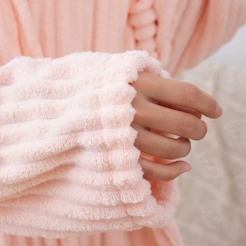 Bathrobe Large Velvet Bathrobe Towels Coral Velvet Bath Towels Lady Men Wearable Fast Drying Beach Spa Bathrobes Bath Skirt