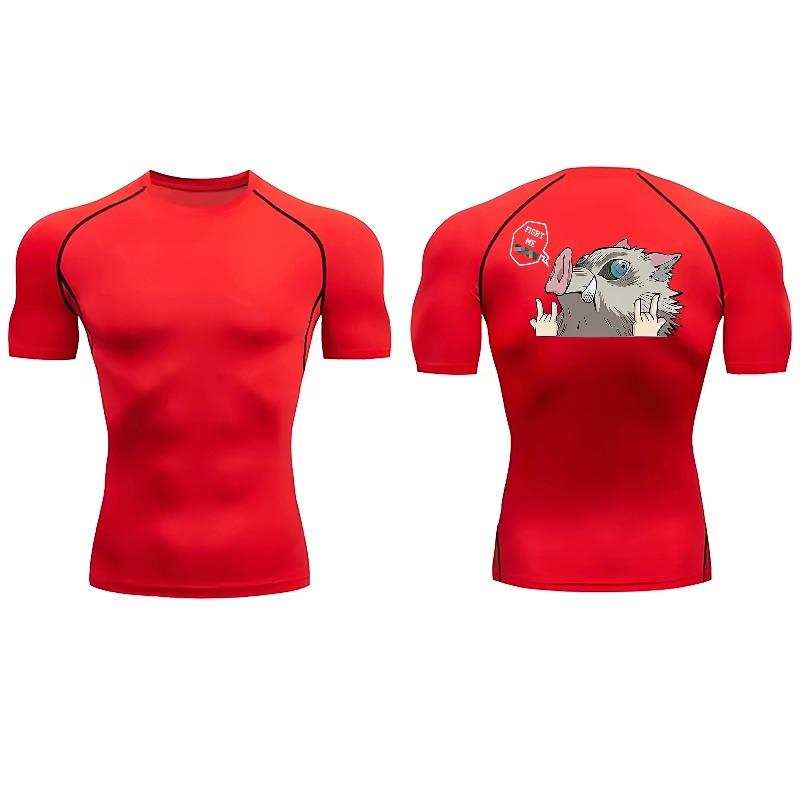 Men's Compression Shirt Sweat-Resistant Short Sleeve Quick Dry Gym Workout Stretchy Quick-Drying Moisture-Wicking Sweat Absorbing Tight Fit Top