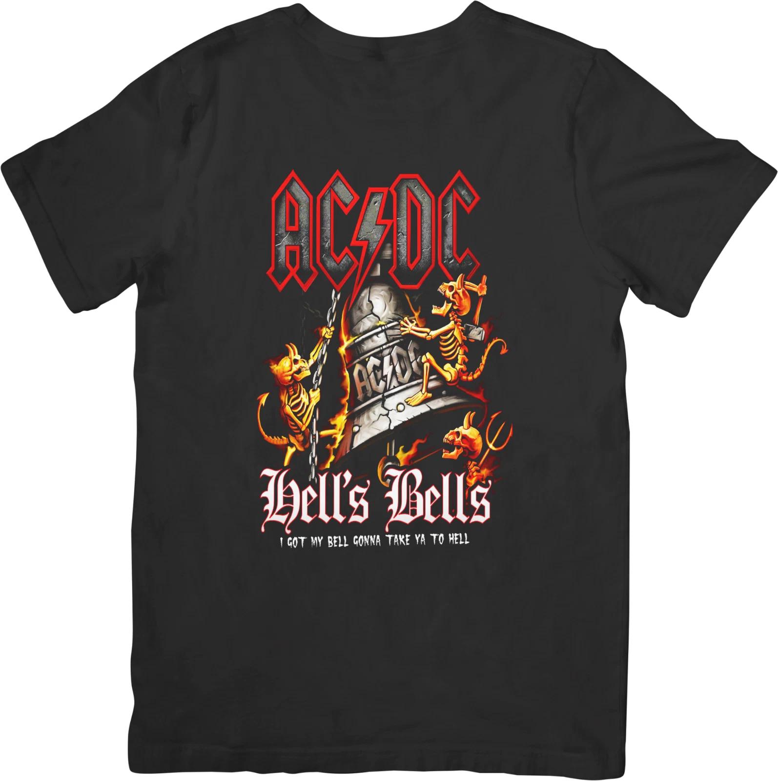

AC/DC Музыка Унисекс Крой для Мужчин и Женщин Качественная Хлопковая Футболка Черная L