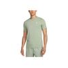Solid Soft Comfortable Casual Short Sleeve T-Shirt Men Tops Grass-Green AR4999-371