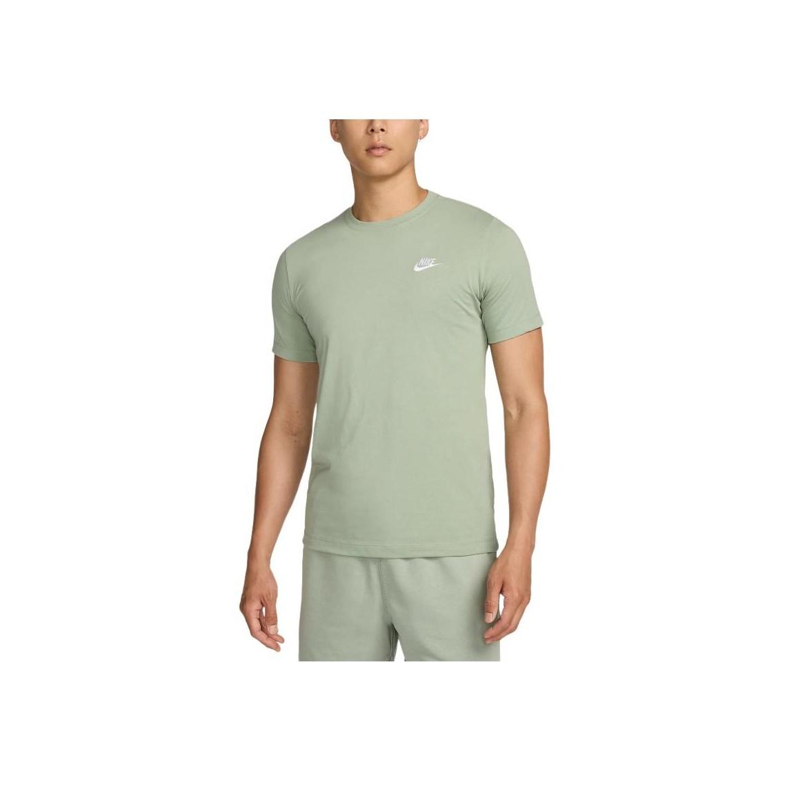 

Nike Однотонная мягкая удобная повседневная футболка с коротким рукавом для мужчин, цвет травяно-зеленый AR4999-371 M